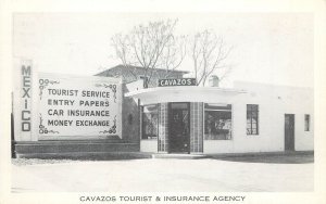 Postcard Cavazos Tourist Service & Insurance Agency Laredo TX Mexico Border
