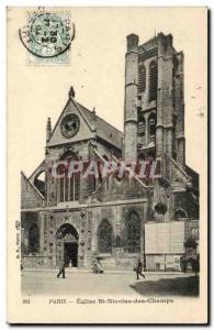 Paris 3 - Church of St Nicolas Champs Old Postcard