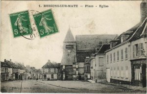 CPA ressons-sur-matz place-Church (1208151) 