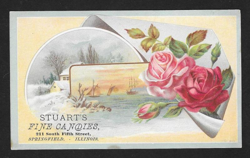 VICTORIAN TRADE CARD Stuart's Fine Candies