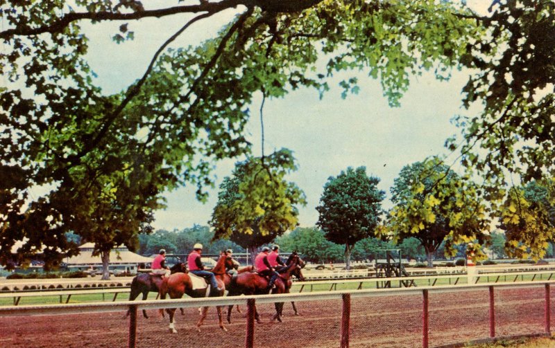 NY - Saratoga Springs. Saratoga Race Track, Horse Racing