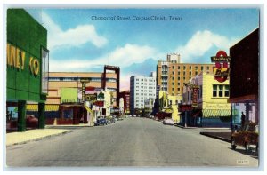 c1950's Chaparral Street Jewelre's Stores Corpus Christi Texas TX Postcard