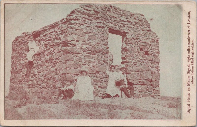 Postcard Signal House Mount Signal 8 Miles NW Lawton OK