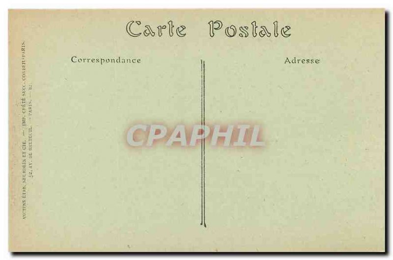 Old Postcard Soissons Rue Belfry south Militaria