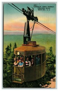 Vintage 1930's Postcard Cannon Mountain Aerial Tramway Franconia Notch NH