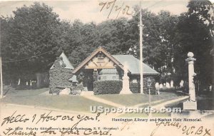 Huntington Library & Nathan Hale Monument, Huntington, L.I., New York