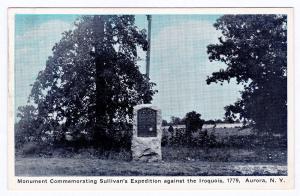 1915-1930 Monument Sullivan's 1779 Expedition Against Iroquois Indians Aurora NY