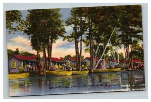 Vintage 1953 Advertising Postcard Little Holland Cabins Holderness New Hampshire