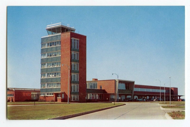 Postcard Municipal Airport Administration Bldg Wichita Kansas Standard View Card 