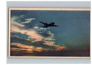 United Air Lines DC 6 Mainliner 300 Airplane Postcard