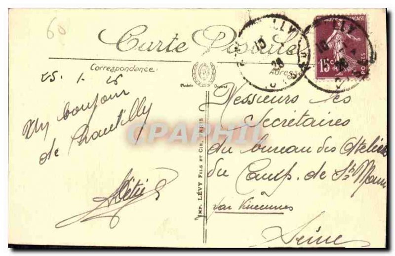 Postcard Old Foret de Chantilly Avenue Eagles