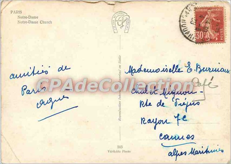 Modern Postcard Paris N D