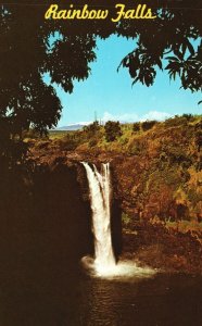 Postcard Rainbow Falls Waterfall Northwest Border Hilo Hawaii HI