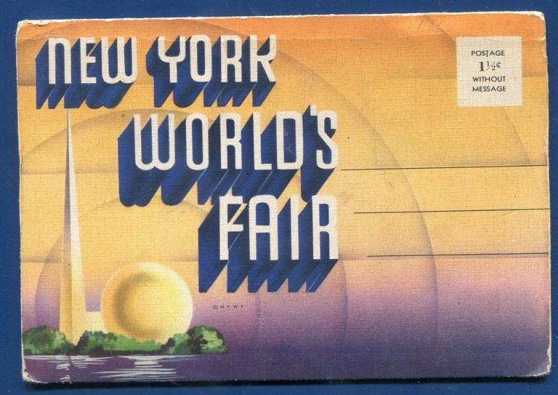 New York Worlds Fair 1939 #4 souvenir postcard folder by Grinnell