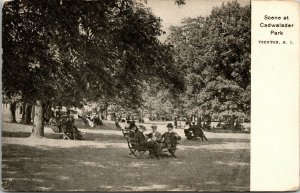 Vtg Trenton New Jersey NJ Scene at Cadwalader Park 1910s Postcard