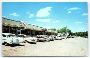 1950s LAKEVIEW ARKANSAS OZARK PLAYGROUND SERIES BUSINESS DISTRICT POSTCARD P3078