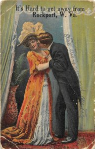 J20/ Rockport West Virginia Postcard c1910 Love Kiss Hard to Get Away 108