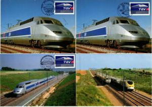 FRANCE TGV CHEMIN DE FER TRAIN RAILWAY 67 MODERN CP with SOME DUPLICATIONS !