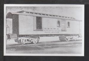 C & NWR Post Office Rail Car Postcard 