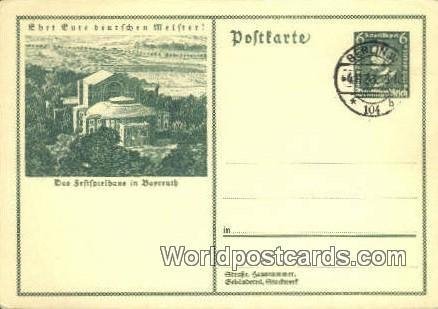 Das Seftfpielhaus Bayreuth Germany Unused 