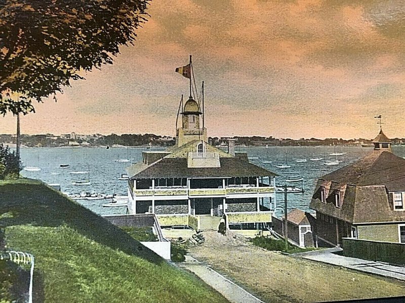 Postcard Antique View of Edgewood Yacht Club in Edgewood, RI.   T5