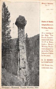 Thunder Mountain Idaho Sheepeater's Monument Vintage Postcard AA59037 
