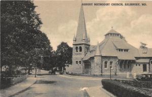 E31/ Salisbury Maryland Md Postcard c1930s Asbury Methodist Church