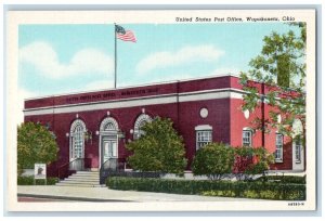 Wapakoneta Ohio Postcard United States Post Office Exterior View Building c1940