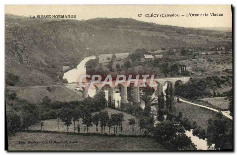 Old Postcard Clecy L & # 39Orne and Viaduct
