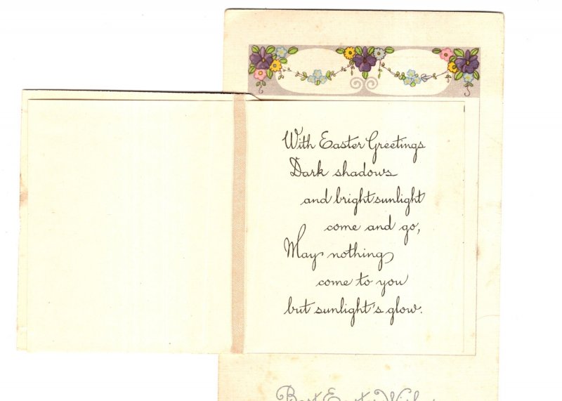 Applique Which Opens, Easter Postcard