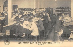 BRASSERIE WIELEMANS CEUPPENS OFFICE BEER BELGIUM ADVERTISING POSTCARD c. 1920 11