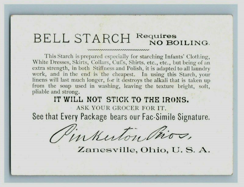 1880s-90s Pinkerton Bros. Bell Starch Children Pets Zanesville OH Lot Of 4 P194