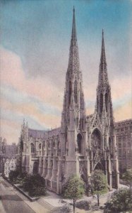 Saint Patrick's Cathedral New York City New York Handcolored Albertype
