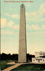 Vtg 1910s Bunker Hill Monument Charlestown Massachusetts MA Unused Postcard