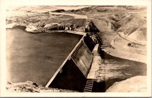 Real Photo Postcard Aerial View of The Grand Coulee Dam, Washington