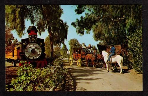 CA Knott's Berry Amusement Park Railroad Train BUENA PARK California Postcard