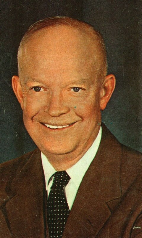 Vintage Postcard Dwight David Eisenhower President of the United States