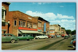 Columbia City Indiana IN Postcard Looking West On Van Buren Williams Food Mart