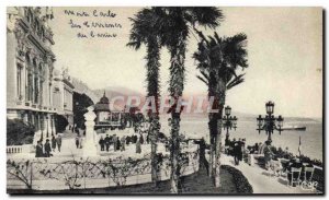 Old Postcard Monte Carlo casino terraces