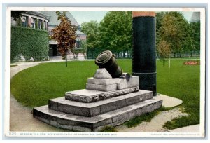 c1920's Memorial To University Of Michigan Spanish War Ann Harbor MI Postcard
