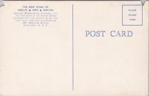 Washington DC National Broadcasting Co NBC WRC Television Postcard H25 *as is 