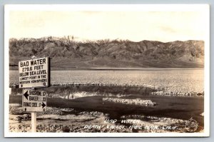 RPPC  Bad Water  Death Valley National Monument  California  Postcard c1930