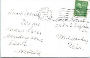 RPPC INDIO, CA California    SHIELD'S  DATE GARDENS     1946   Frasher  Postcard