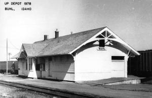 Buhl Idaho 1978 Union Pacific train depot real photo pc Z23749