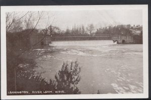 Warwickshire Postcard - Leamington - River Leam Weir   RS6591