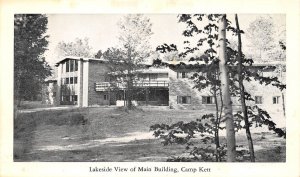 Tustin Michigan Camp Kett, Main Building, B/W Photo Print Vintage Postcard U9593