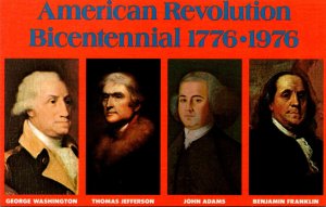 American Revolution Bicentennial 1776-1976 Portraits Of Washington Jefferson ...