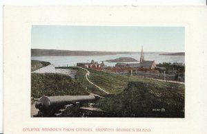 Canada Postcard - Halifax Harbour from Citadel - Showing George's Island   2489