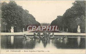 Old Postcard Versailles Apollo Basin and Green Carpet