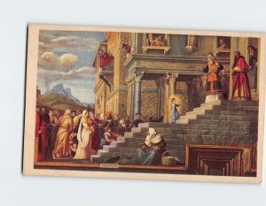 Postcard Presentazione della Verigne al Tempio By Titian, R. R. Gallerie, Italy